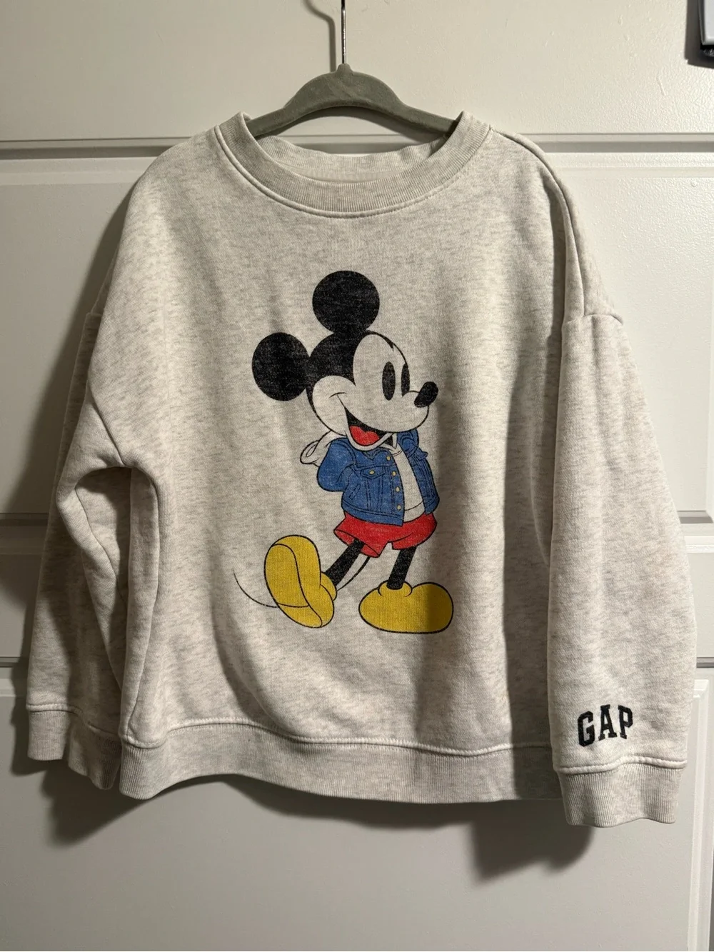 GAP Light Gray Sweatshirt with Mickey Graphic